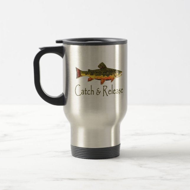Mug De Voyage Pêche à la truite de capture et de rejet (Gauche)