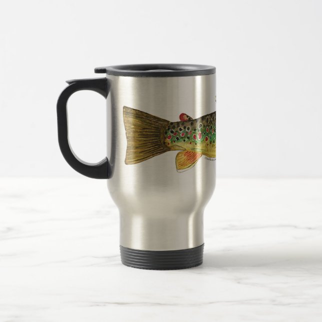 Mug De Voyage Pêche Brown à la truite (Gauche)