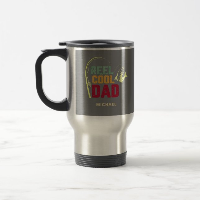 Mug De Voyage Pêche café personnalisé (Gauche)