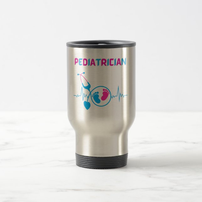Mug De Voyage pédiatre, pédiatre, médecin pédiatre, pédiatre, (Centre)