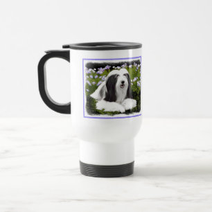Mug De Voyage Peinture à collie à poils - Joli art original de c