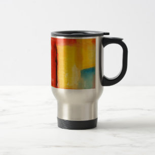 Mug De Voyage Peinture Abstraite rouge moderne