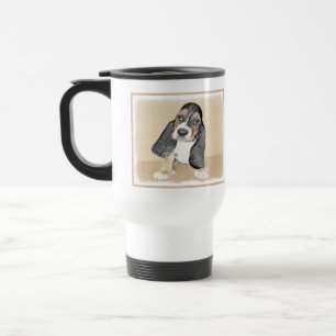 Mug De Voyage Peinture de chiot Basset Hound - Art original de c