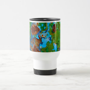 Mug De Voyage Peinture de peinture en métal rouille Grunge Vinta