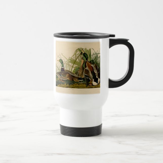 Mug De Voyage Peinture d'oiseaux de Mallard Duck Audubon (Droite)