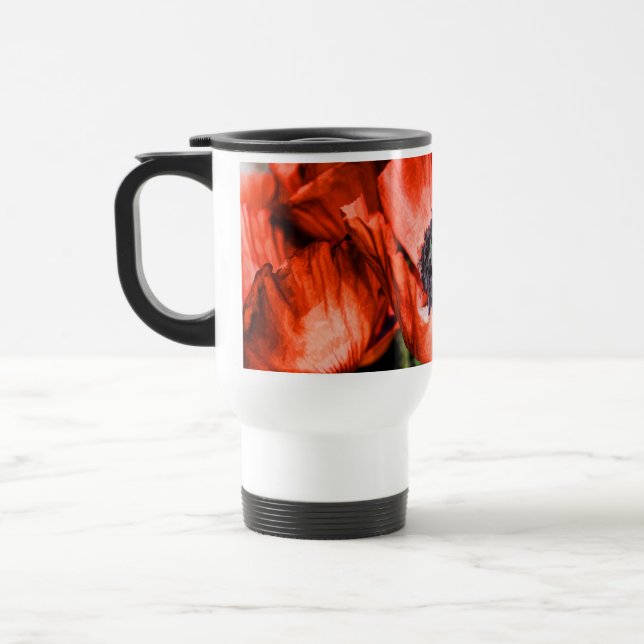 Mug De Voyage Pépites rouges & Fleurs en pierre Flora Cadeaux d' (Gauche)