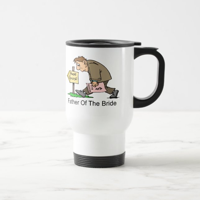 Mug De Voyage Père de la jeune mariée (maison pauvre) (Droite)