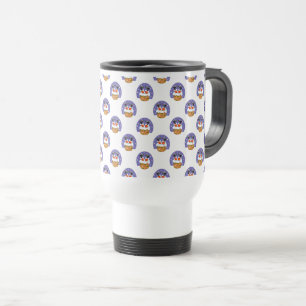 Mug De Voyage Père Noël dans cheminée, neige, Noël, Nouvel An