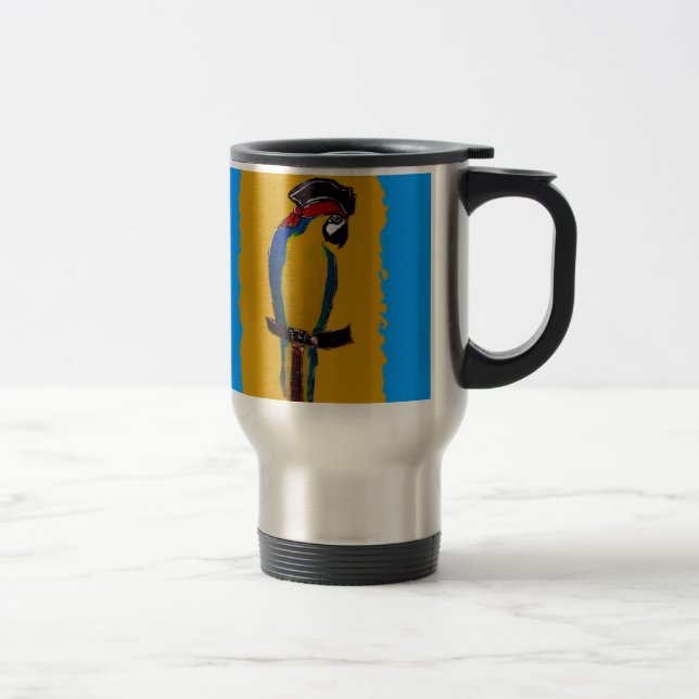 Mug De Voyage Perroquet bleu (Droit)
