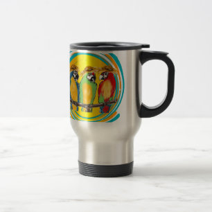 MUG DE VOYAGE PERROQUETS DE FÊTE