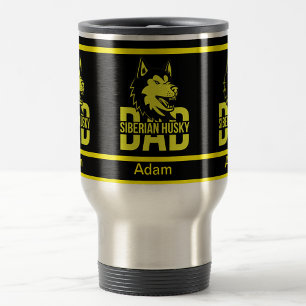 Mug De Voyage Personalisé Sibérien Husky Papa, Chien Papa