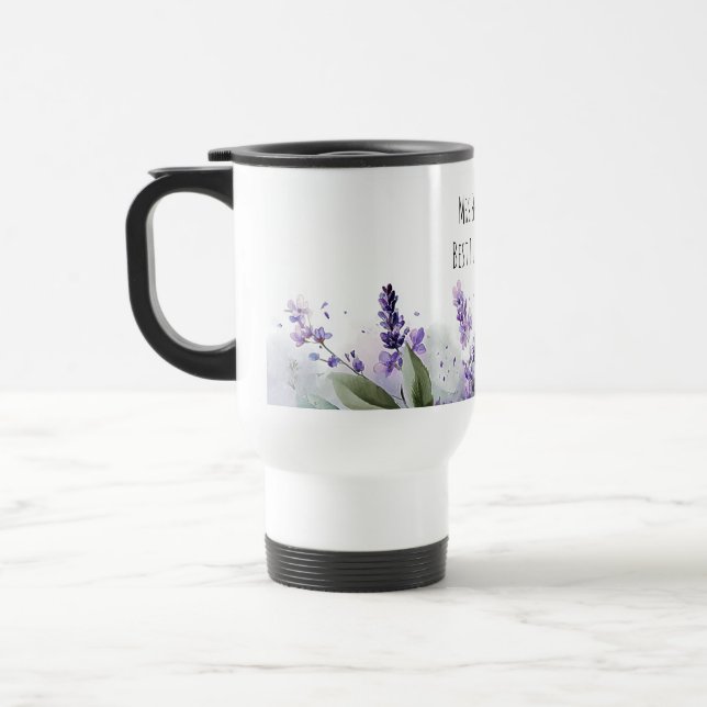 Mug De Voyage Personalized Lavender Flowers Teacher Appreciation (Gauche)