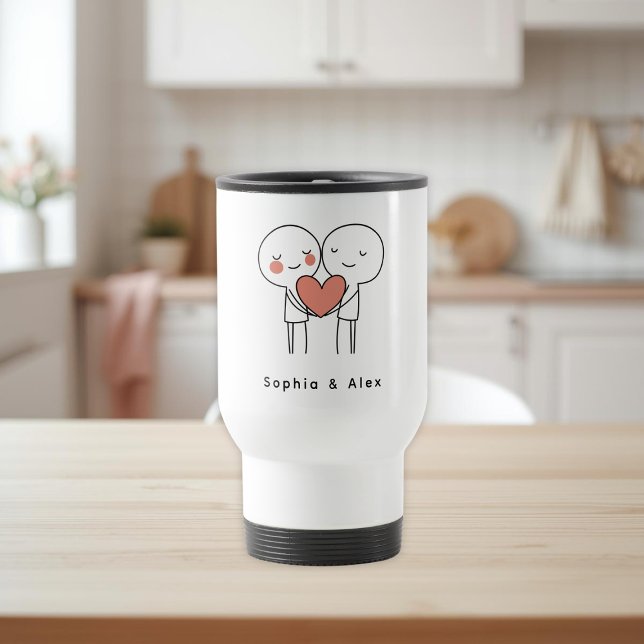 Mug De Voyage Personalized Valentine’s Couple Matching  (Créateur téléchargé)