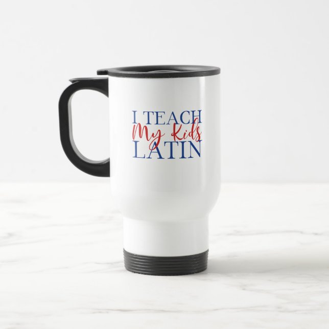 Mug De Voyage PERSONNALISABLE Homeschool Latin Superhero (Gauche)