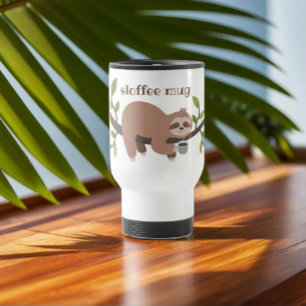 Mug de voyage personnalisé avec un paresseux de de