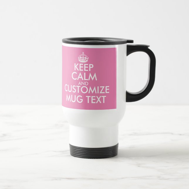 Mug De Voyage Personnalisé Conserver le café calme pour aller tr (Droite)