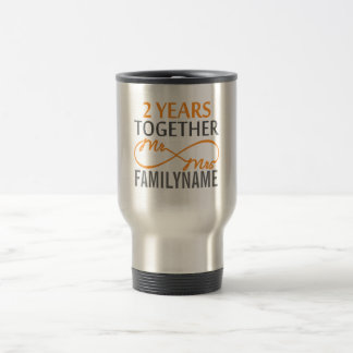 Mug De Voyage Personnalisé M. et Mme 2e anniversaire
