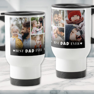 Mug De Voyage Personnalisé Meilleur Papa Ever 8 Photo Collage Pè