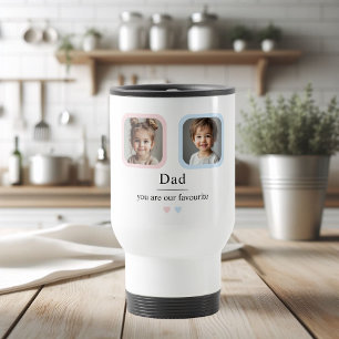 Mug De Voyage Personnalisé Papa avec 2 photos pour enfants Vous 