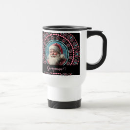 Mug De Voyage Personnalisé Retro Père Noël Pinkmas Floral Mandal