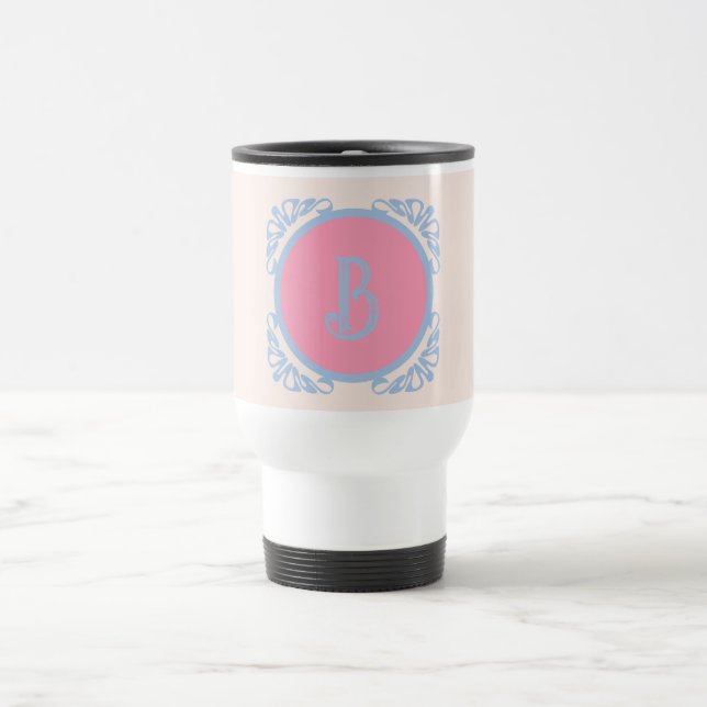 Mug De Voyage Personnalisé rose et bleu  (Centre)