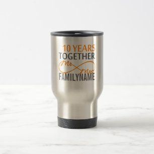 Mug De Voyage Personnaliser M. et Mme 10e anniversaire