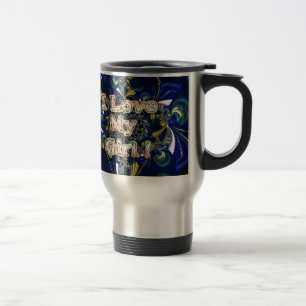 Mug De Voyage Personnalisez votre amour Infinité : J'aime ma fil