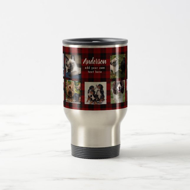 Mug De Voyage PET PHOTO Collage Cadeau Chat Chien Cheval Cheval  (Centre)