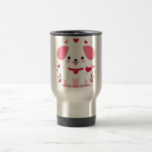 Mug De Voyage Petit chiot de la Saint-Valentin