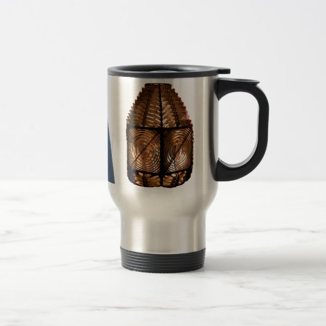 Mug De Voyage Phare et lentille de Fresnel (Droit)