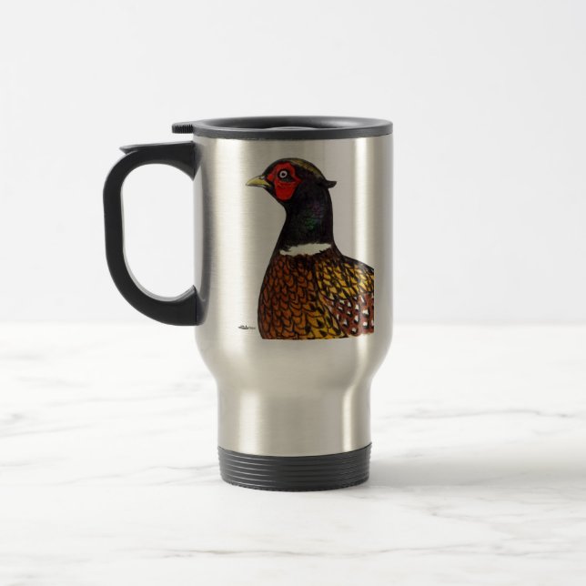 Mug De Voyage Pheasant : Tête de Ringneck (Gauche)