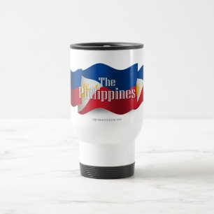 Mug De Voyage Philippines ondulant le drapeau