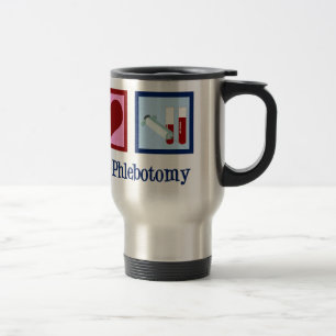 Mug De Voyage Phlebotomy d'amour de paix