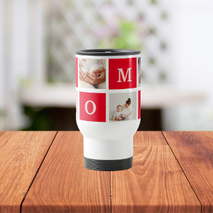 Mug De Voyage Photo Collage Moderne & Best Mom Ever Cadeau