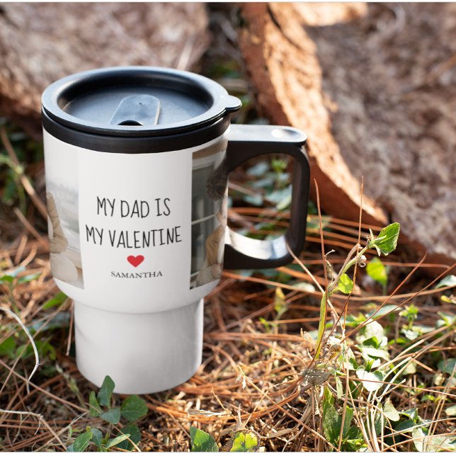 Mug De Voyage Photo Collage | Mon père est mon cadeau Valentine (Créateur téléchargé)