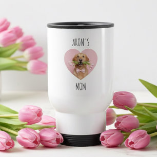 Mug De Voyage Photo de chien personnalisée pour maman