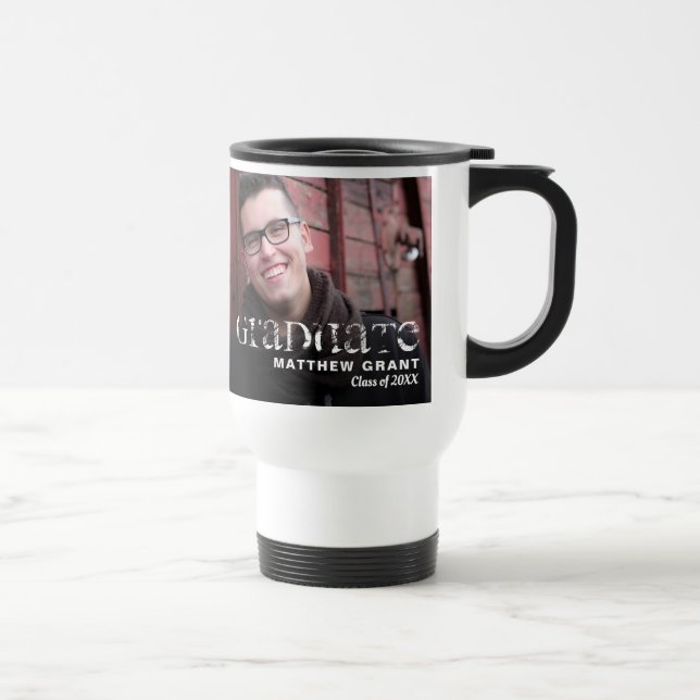Mug De Voyage Photo de la fête de la graduation branchée (Droite)
