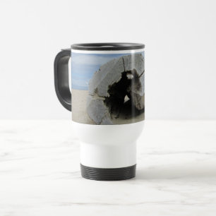 Mug De Voyage Photo de la plage de Dritwood Pacific Coast Califo