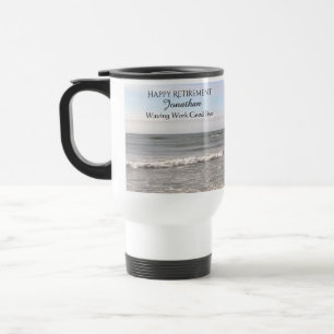 Mug De Voyage Photo de la retraite heureuse des vagues de l'océa
