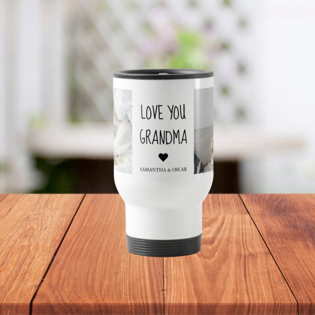 Mug De Voyage Photo de Love You Grandma Meilleur poison (Créateur téléchargé)