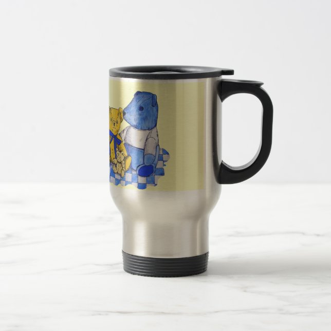 Mug De Voyage photo de trois ours en peluche (Droit)