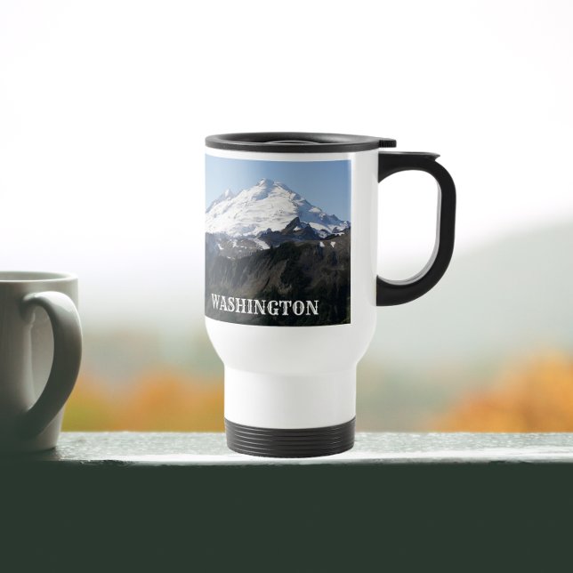 Mug De Voyage Photo de Washington State Mount Baker (In Situ)