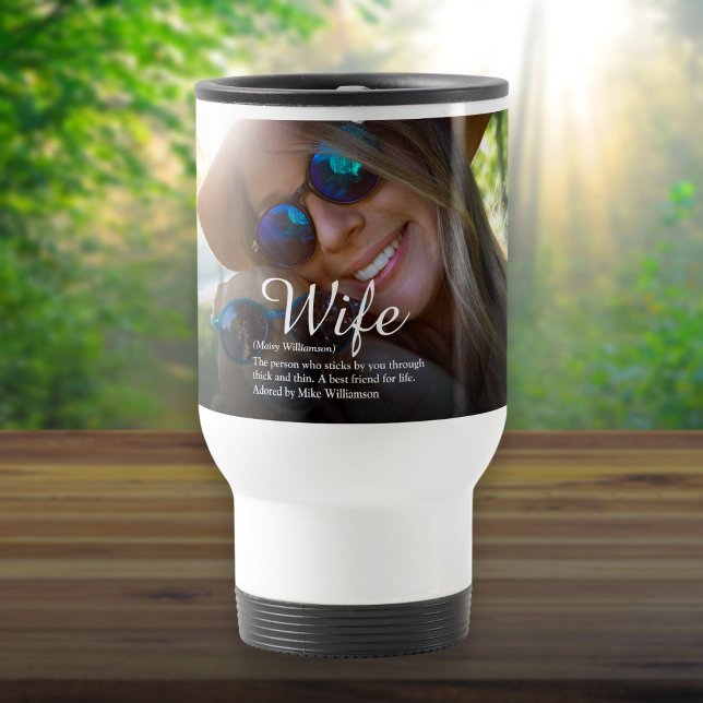 Mug De Voyage Photo du script de définition de la meilleure femm (World's Best Ever Wife Definition Script Photo Travel Mug)