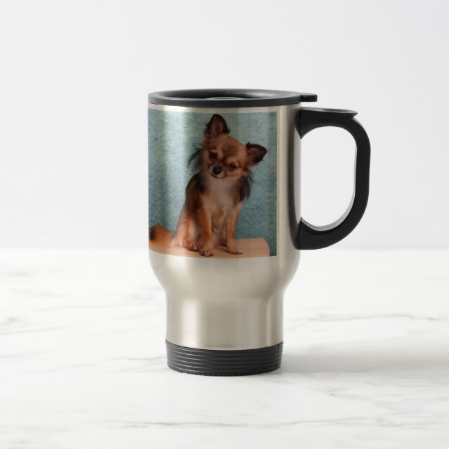 Mug De Voyage Photo faite sur commande de chien de chiwawa (Droit)