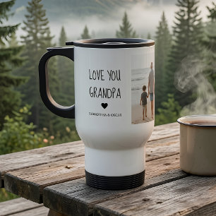 Mug De Voyage Photo personnalisé 'Je t'aime Papi'