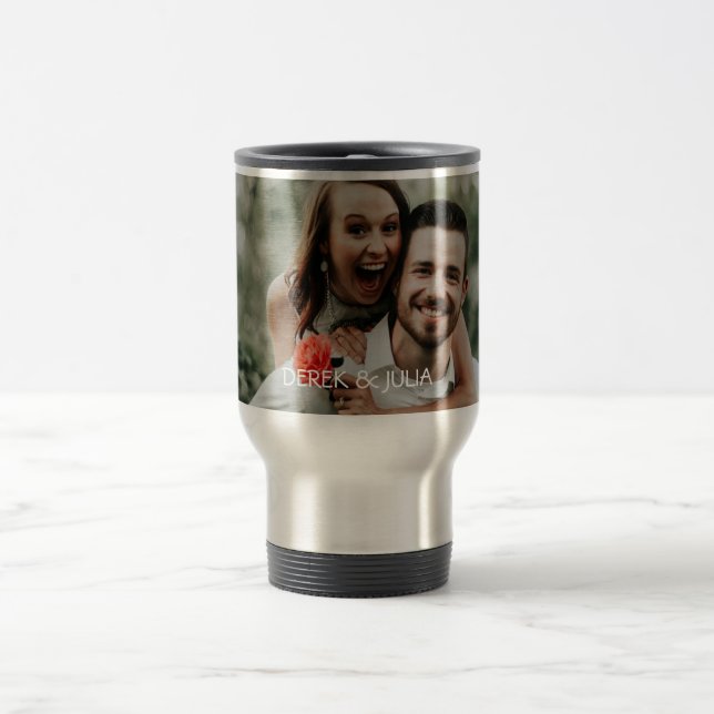 Mug de voyage photo personnalisée (Centre)