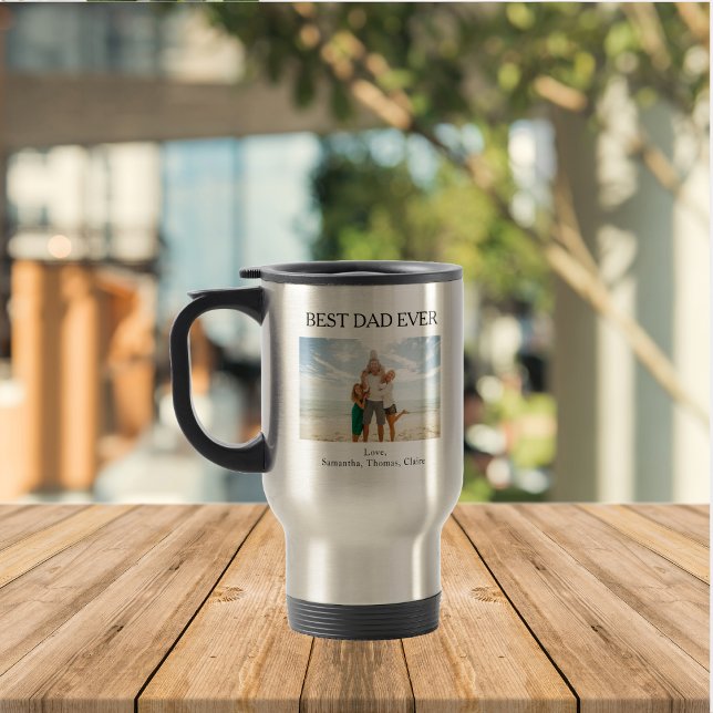 Mug De Voyage Photo personnalisée Meilleur papa jamais (Créateur téléchargé)