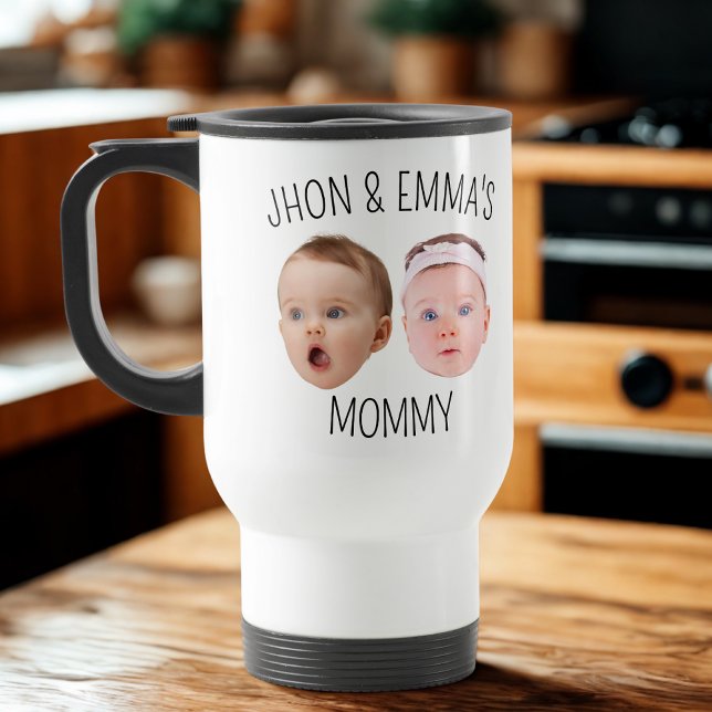 Mug De Voyage Photo personnelle du visage Mug, cadeau de la fête (Créateur téléchargé)