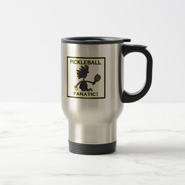Mug De Voyage Pickleball Fanatique (Droit)