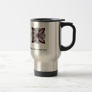 Mug De Voyage Pièce d'art unique Red Celtic Knot